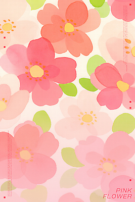 PSD 꽃백그라운드 일러스트 봄꽃 수채화 사람없음 부드러움 다홍색 플라워패턴 국내일러스트 꽃 컬러 백그라운드 패턴 봄 감각 파일형식