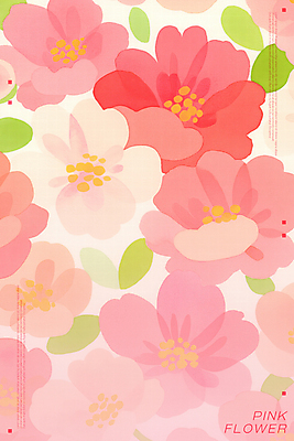 PSD 꽃백그라운드 일러스트 봄꽃 수채화 사람없음 부드러움 다홍색 플라워패턴 국내일러스트 꽃 컬러 백그라운드 패턴 봄 감각 파일형식