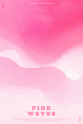 PSD 구름 별 분홍색 백그라운드 일러스트 추상 수채화 사람없음 웨이브 번짐 국내일러스트 자연요소 컬러 무늬 파일형식 효과