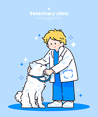 전신 남자 일러스트 한명 웃음 성인 파란색 반짝임 건강관리 만지기 잡기 의사가운 강아지 목줄 동물병원 성인남자한명만 일러캐릭터 AI파일 캐릭터 1 컬러 모션 표정 건강 병원 관리 사람 반려동물 의사 가운 개 남자한명만 성인남자만 파일형식 벡터 반려용품