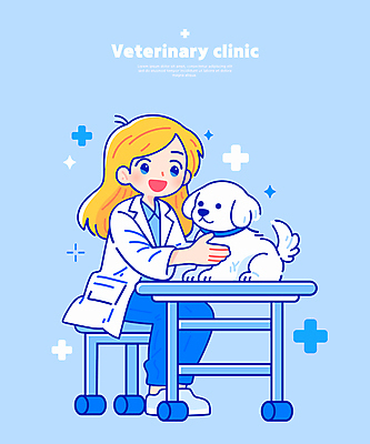 전신 여자 일러스트 한명 웃음 앉기 성인 파란색 반짝임 건강관리 만지기 의사가운 강아지 목줄 동물병원 수의사 십자마크 진료대 성인여자한명만 일러캐릭터 AI파일 캐릭터 1 컬러 모션 표정 건강 병원 관리 사람 반려동물 진료 의사 가운 개 여자한명만 성인여자만 파일형식 벡터 반려용품