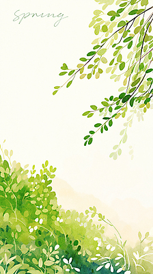 PSD 일러스트 나뭇잎 사람없음 초록색 평화 봄 풀 국내일러스트 식물 계절 컬러 컨셉 잎 파일형식