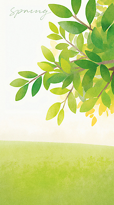 PSD 일러스트 나뭇잎 초원 사람없음 초록색 평화 봄 국내일러스트 계절 컬러 컨셉 잎 파일형식