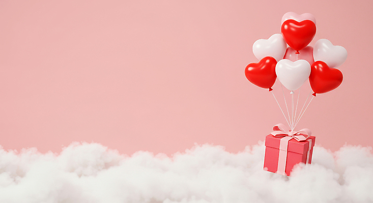 JPG 구름 편집 편집이미지 기념일 리본 분홍색 화이트데이 발렌타인데이 사랑 이벤트 사람없음 빨간색 선물상자 하트풍선 편집실사 AI컴퓨터그래픽 AI콘텐츠 자연요소 감정 컬러 데이이벤트 선물 상자 하트 CG 풍선 파일형식