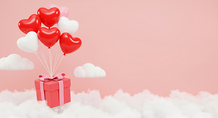 JPG 구름 편집 편집이미지 기념일 리본 분홍색 화이트데이 발렌타인데이 사랑 이벤트 사람없음 빨간색 선물상자 하트풍선 편집실사 AI컴퓨터그래픽 AI콘텐츠 자연요소 감정 컬러 데이이벤트 선물 상자 하트 CG 풍선 파일형식