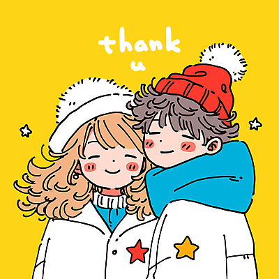 모자 커플 여자 남자 별 일러스트 사랑 미소 상반신 성인 두명 노란색 목도리 감사 땡큐 성인만 일러캐릭터 AI파일 자연요소 캐릭터 잡화 감정 컬러 관계 표정 사람 파일형식 벡터