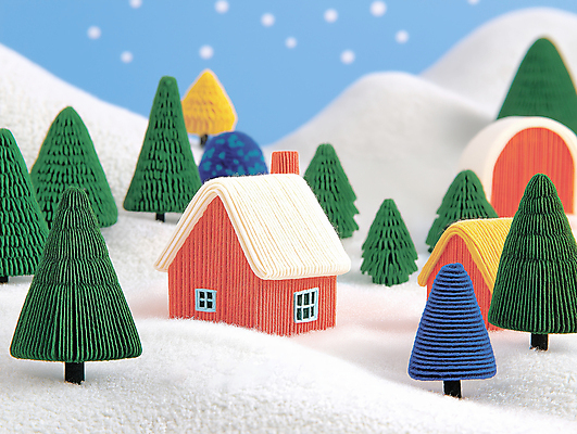 JPG 나무 편집이미지 설경 산 주택 사람없음 눈내림 눈덮임 편집실사 AI컴퓨터그래픽 AI콘텐츠 식물 컨셉 겨울 눈_날씨 풍경 건물 CG 파일형식