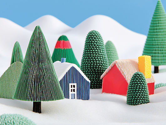 JPG 나무 편집이미지 설경 산 주택 사람없음 눈 눈덮임 편집실사 AI컴퓨터그래픽 AI콘텐츠 자연요소 식물 컨셉 겨울 날씨 풍경 건물 CG 파일형식