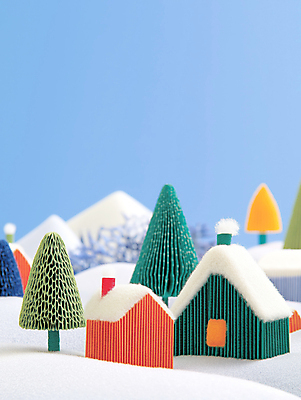 JPG 나무 편집이미지 설경 하늘 산 주택 사람없음 눈 눈덮임 편집실사 AI컴퓨터그래픽 AI콘텐츠 자연요소 식물 컨셉 겨울 날씨 풍경 건물 CG 파일형식