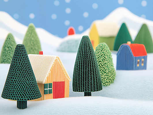 JPG 나무 편집이미지 설경 산 주택 사람없음 마을 눈내림 눈덮임 편집실사 AI컴퓨터그래픽 AI콘텐츠 식물 컨셉 겨울 눈_날씨 풍경 건물 CG 파일형식