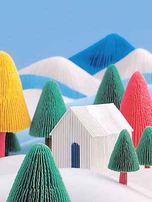 JPG 나무 편집이미지 설경 산 주택 사람없음 눈 눈덮임 편집실사 AI컴퓨터그래픽 AI콘텐츠 자연요소 식물 컨셉 겨울 날씨 풍경 건물 CG 파일형식