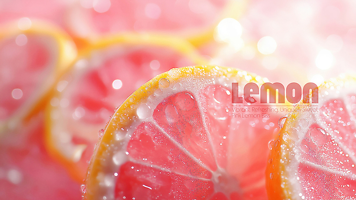 PSD 편집이미지 분홍색 사람없음 빛 거품 물방울 신선 레몬 슬라이스 보케 상큼 이미지편집 편집실사 컬러 과일 CG 파일형식