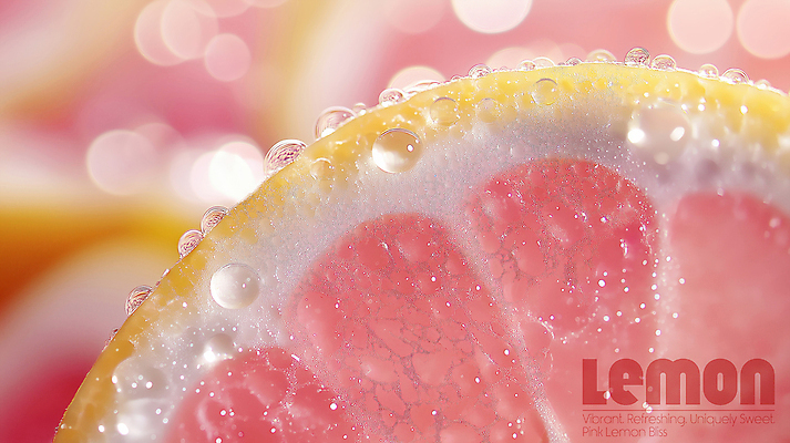 PSD 편집이미지 분홍색 사람없음 빛 거품 물방울 신선 레몬 슬라이스 보케 상큼 이미지편집 편집실사 컬러 과일 CG 파일형식