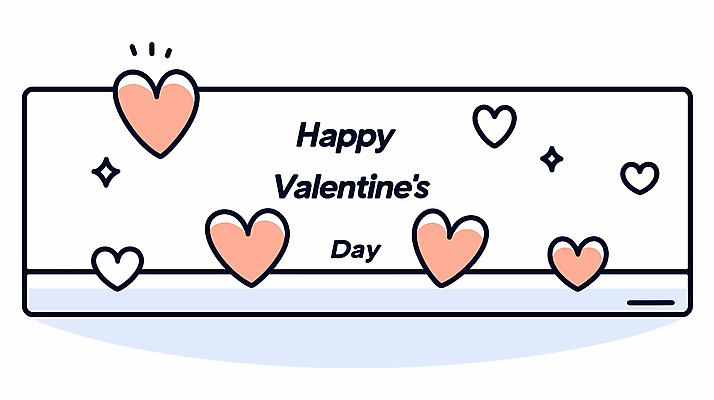 행복 일러스트 발렌타인데이 사랑 사람없음 반짝임 사각형 하트 국내일러스트 AI파일 모양 도형 감정 모션 데이이벤트 파일형식 벡터