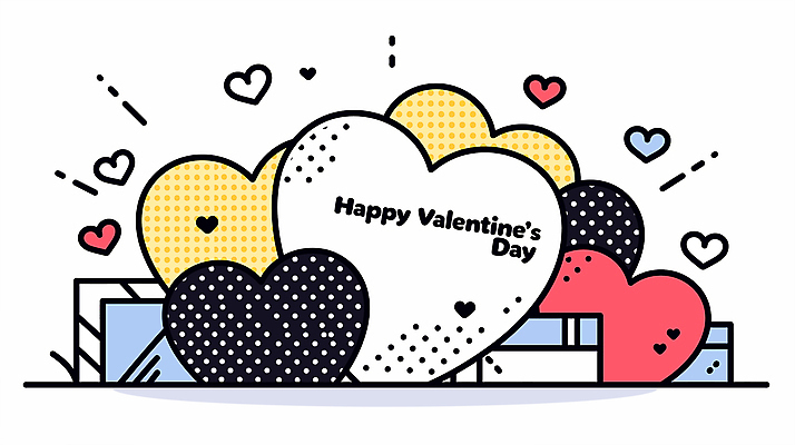 행복 일러스트 발렌타인데이 사랑 사람없음 선물상자 사각형 하트 국내일러스트 AI파일 모양 도형 감정 데이이벤트 선물 상자 파일형식 벡터