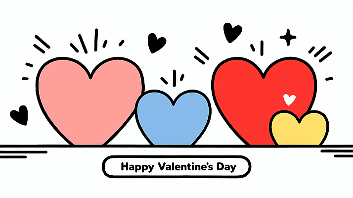 행복 일러스트 발렌타인데이 사랑 사람없음 하트 국내일러스트 AI파일 모양 감정 데이이벤트 파일형식 벡터