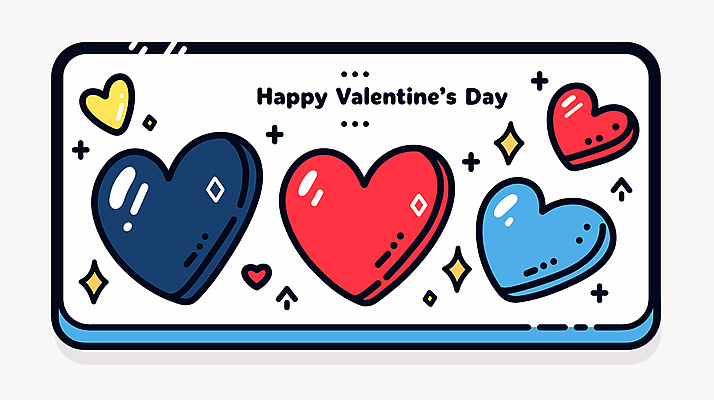 행복 일러스트 발렌타인데이 사랑 사람없음 반짝임 사각형 하트 국내일러스트 AI파일 모양 도형 감정 모션 데이이벤트 파일형식 벡터