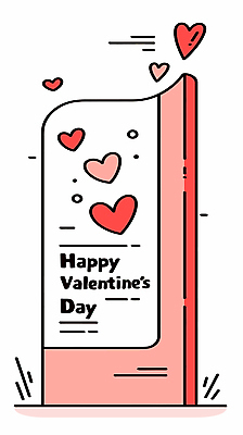 행복 일러스트 발렌타인데이 사랑 사람없음 하트 비석 국내일러스트 AI파일 모양 감정 데이이벤트 파일형식 벡터