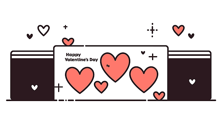 행복 일러스트 발렌타인데이 사랑 사람없음 사각형 초콜릿 하트 국내일러스트 AI파일 모양 도형 감정 데이이벤트 디저트 파일형식 벡터