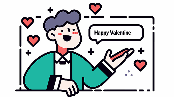 남자 행복 말풍선 일러스트 발렌타인데이 사랑 한명 미소 상반신 성인 손들기 하트 성인남자한명만 국내일러스트 AI파일 모양 1 감정 모션 데이이벤트 표정 사람 남자한명만 성인남자만 파일형식 벡터