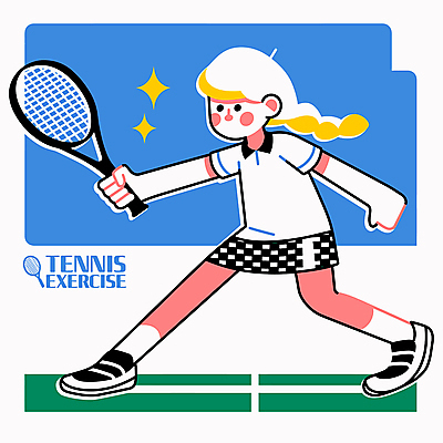 전신 여자 일러스트 청소년 한명 들기 반짝임 테니스라켓 테니스복 십대여자한명만 국내일러스트 AI파일 1 모션 사람 운동복 테니스 라켓 여자한명만 십대여자만 파일형식 벡터