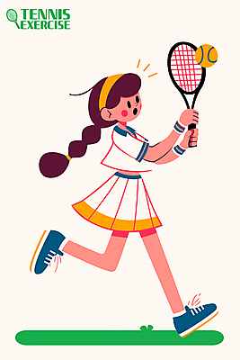 전신 여자 일러스트 청소년 한명 들기 머리띠 테니스라켓 테니스공 테니스복 십대여자한명만 국내일러스트 AI파일 1 장신구 공 모션 사람 운동복 테니스 라켓 테니스용품 여자한명만 십대여자만 파일형식 벡터