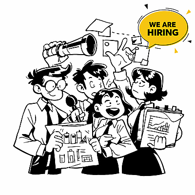 여자 남자 말풍선 일러스트 들기 정장 여러명 상반신 성인 펜 손들기 망원경 구직 기록 문서 취업준비생 고용 성인만 안경낌 국내일러스트 AI파일 옷 안경 다수 컨셉 모션 사람 필기구 채용 파일형식 벡터