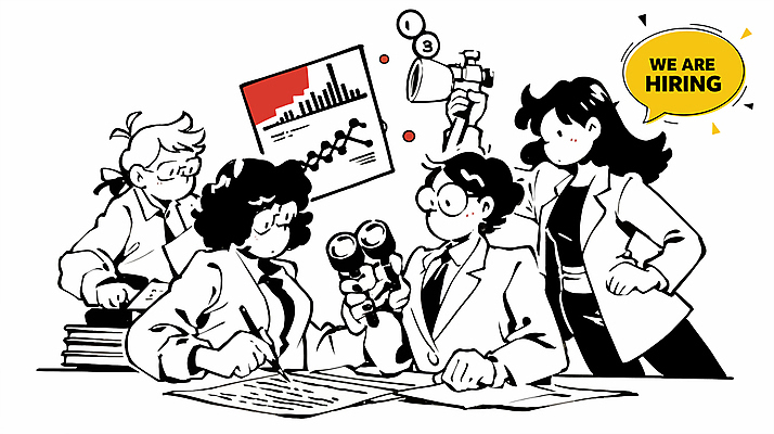 여자 남자 허리손 말풍선 일러스트 그래프 들기 정장 여러명 상반신 성인 확성기 망원경 구직 기록 문서 취업준비생 고용 책더미 성인만 안경낌 국내일러스트 AI파일 옷 안경 포즈 다수 컨셉 모션 사람 책 무더기 채용 파일형식 벡터