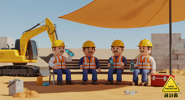 PSD 편집이미지 남자 하늘 회의 협력 휴식 노동자 작업복 여러명 성인 건설현장 작업 구조물 안전모 포크레인 공구함 생수 천막 공사중 안전조끼 안전표지판 작업자 성인남자만 건설근로자 편집3D 직업 옷 건축 다수 컨셉 비즈니스 건설업 공사 사람 3D 공구 표지판 중장비 헬멧 안전장비 물병 남자만 성인만 파일형식