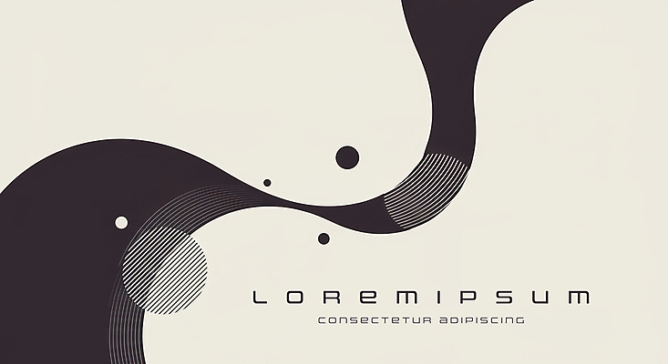 PSD 템플릿 배너 물결 백그라운드 곡선 추상 사람없음 검은색 원형 아이보리 이미지템플릿 도형 선 컬러 무늬 파일형식