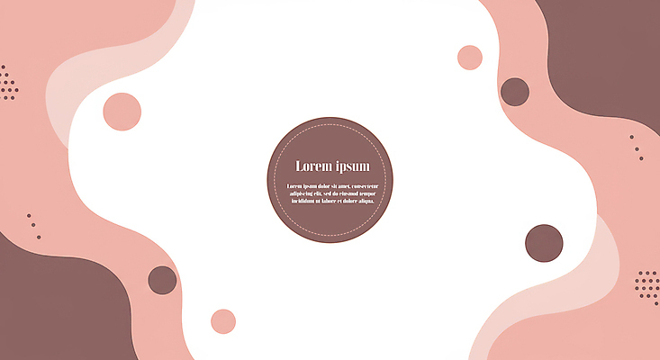 PSD 템플릿 배너 물결 분홍색 백그라운드 곡선 추상 프레임 사람없음 갈색 점 원형 이미지템플릿 도형 선 컬러 무늬 파일형식