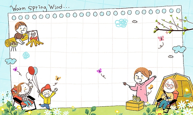 PSD 여자 남자 어린이 나비 의자 일러스트 봄꽃 가족 텐트 웃음 들기 앉기 소녀 소년 여러명 성인 만세 캠핑 모닥불 스케치북 풍선 산수유 캡모자 카피스페이스 캠핑의자 국내일러스트 모자_잡화 꽃 가구 다수 곤충 관계 모션 불 레저 학용품 표정 캠핑도구 사람 봄 공백 파일형식