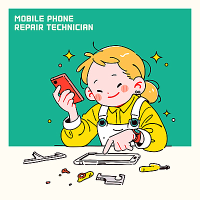 여자 일러스트 한명 미소 들기 앉기 상반신 성인 초록색 반짝임 스마트폰 터치 수리 감사 정비공 성인여자한명만 국내일러스트 AI파일 1 감정 컬러 모션 표정 사람 핸드폰 스마트기기 기술자 여자한명만 성인여자만 파일형식 벡터