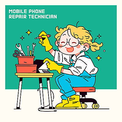 전신 여자 의자 일러스트 한명 미소 들기 앉기 성인 초록색 반짝임 스마트폰 수리 공구함 감사 정비공 성인여자한명만 안경낌 국내일러스트 AI파일 1 감정 안경 컬러 가구 모션 표정 사람 핸드폰 스마트기기 공구 기술자 여자한명만 성인여자만 파일형식 벡터