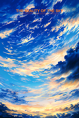 PSD 구름 편집이미지 하늘 풍경 사람없음 파란색 햇빛 노을 감성 이미지편집 자연요소 컬러 컨셉 태양 파일형식