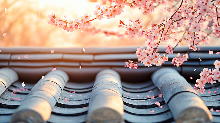 JPG 편집이미지 한국전통 꽃잎 하늘 기와 기와집 사람없음 햇빛 봄 벚나무 감성 흩날리기 편집실사 AI포토 AI콘텐츠 나무 전통 계절 꽃 컨셉 모션 한옥 한국 태양 벚꽃 CG 파일형식