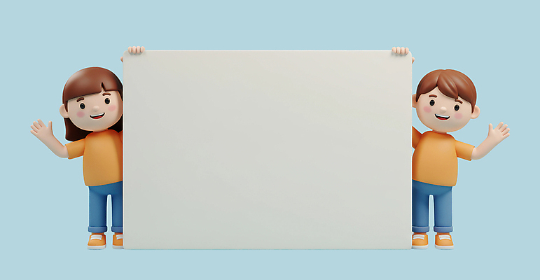 전신 PSD 편집이미지 여자 남자 어린이 하늘색 미소 소녀 소년 두명 스쿨라이프 3D 잡기 손흔들기 어린이만 카피스페이스 편집3D 라이프스타일 학교 모션 표정 사람 파란색 공백 디지털합성 파일형식