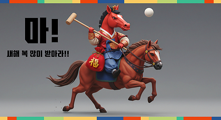 PSD 편집이미지 새해 복주머니 3D캐릭터 들기 사람없음 빨간색 3D 회색 잡기 복 한복 말띠 격구 2026년 이미지편집 편집3D 병오년 붉은말 붉은말캐릭터 캐릭터 한국전통 컬러 모션 전통소품 전통놀이 한자 십이지신 말_동물 전통의상 연도 디지털합성 말캐릭터 파일형식