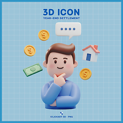 PSD 아이콘 남자 지폐 생각 한명 상반신 성인 금융 파란색 3D아이콘 3D 디지털 동전 저축 계산기 분석 문서 회계 성인남자한명만 연말정산 편집3D 1 컬러 컨셉 돈 문구용품 사람 경제 장비 디지털합성 남자한명만 성인남자만 파일형식