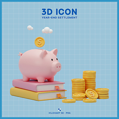 PSD 아이콘 사람없음 책 금융 파란색 3D아이콘 3D 저축 돼지저금통 구름모양 회계 동전탑 세금 재정 연말정산 편집3D 모양 컬러 경제 쌓기 동전 저금통 디지털합성 파일형식 구름_자연