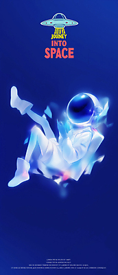 전신 PSD 일러스트 추상 한명 성인 파란색 빛 우주비행사 우주선 우주복 그라데이션 우주여행 무중력 홀로그램 몽환 성인한명만 국내일러스트 1 옷 컬러 여행 컨셉 무늬 사람 우주 성인만 파일형식