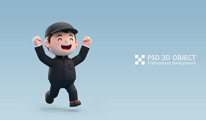 전신 PSD 편집이미지 학생 남자 교복 3D캐릭터 한명 미소 파란색 달리기 3D 만세 삼일절 광복절 십대만 십대남자한명만 만세운동 대한독립 편집3D 캐릭터 1 옷 컬러 모션 표정 사람 공휴일 국경일 디지털합성 독립 독립운동 남자한명만 십대남자만 파일형식