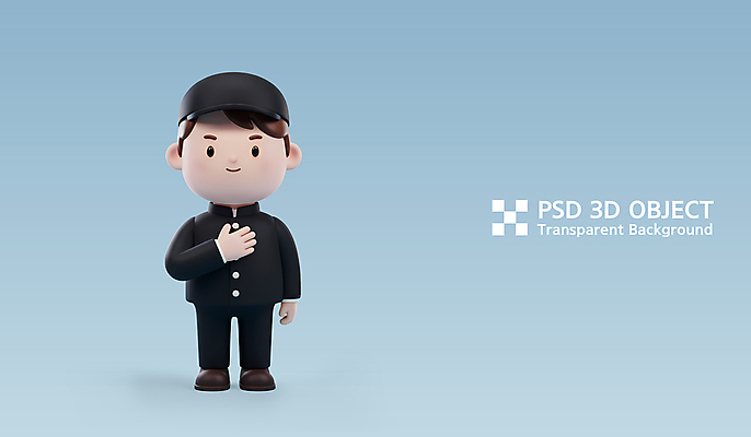 전신 PSD 편집이미지 학생 남자 교복 3D캐릭터 한명 미소 파란색 3D 삼일절 경례 광복절 십대만 십대남자한명만 만세운동 대한독립 편집3D 캐릭터 1 옷 컬러 표정 사람 공휴일 인사 국경일 디지털합성 독립 독립운동 남자한명만 십대남자만 파일형식