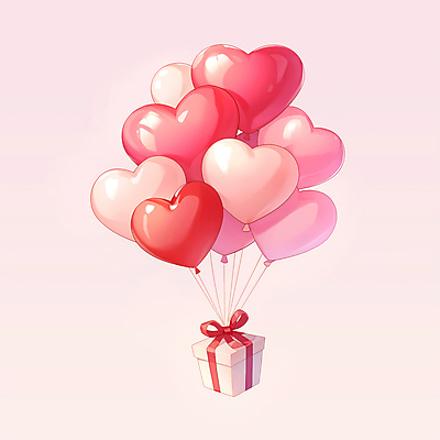 JPG 기념일 행복 리본 분홍색 일러스트 매달리기 사랑 사람없음 선물상자 축하 하트풍선 파스텔톤 국내일러스트 AI일러스트 AI콘텐츠 감정 컬러 컨셉 모션 선물 이벤트 상자 하트 풍선 파일형식