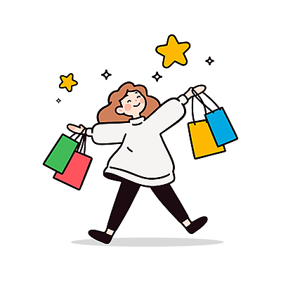 전신 여자 행복 별 일러스트 청소년 한명 미소 들기 반짝임 쇼핑 쇼핑백 점프 십대여자한명만 일러캐릭터 AI파일 자연요소 캐릭터 1 감정 가방 모션 표정 사람 여자한명만 십대여자만 파일형식 벡터