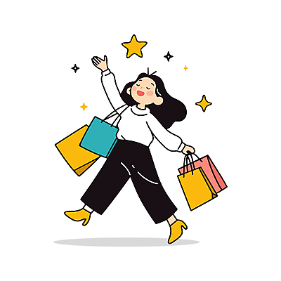 전신 여자 행복 별 일러스트 청소년 한명 미소 들기 반짝임 쇼핑 쇼핑백 손들기 걷기 십대여자한명만 일러캐릭터 AI파일 자연요소 캐릭터 1 감정 가방 모션 표정 사람 여자한명만 십대여자만 파일형식 벡터