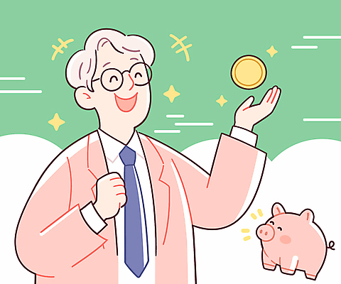 구름 노년 남자 행복 일러스트 한명 웃음 상반신 연두색 반짝임 손들기 달러 동전 돼지저금통 연금 연분홍색 노인남자한명만 안경낌 국내일러스트 AI파일 자연요소 1 감정 안경 분홍색 돈 모션 표정 사람 성인 초록색 저금통 남자한명만 노인남자만 파일형식 벡터