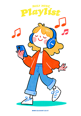PSD 여자 음악 음표 일러스트 청소년 한명 미소 들기 취미 스마트폰 걷기 눈감음 헤드폰 음악감상 십대여자한명만 플레이리스트 일러캐릭터 캐릭터 1 기호 음향기기 모션 문화예술 표정 사람 핸드폰 스마트기기 감상 여자한명만 십대여자만 파일형식