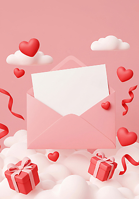 JPG 구름 편집이미지 기념일 분홍색 화이트데이 발렌타인데이 사랑 사람없음 선물상자 3D 하트 카피스페이스 편집3D AI컴퓨터그래픽 AI콘텐츠 카드프레임 자연요소 모양 감정 컬러 데이이벤트 프레임 선물 이벤트 상자 공백 디지털합성 파일형식