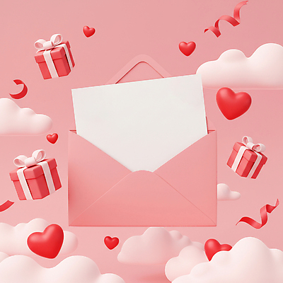 JPG 구름 편집이미지 기념일 분홍색 화이트데이 발렌타인데이 사랑 사람없음 선물상자 3D 하트 카피스페이스 편집3D AI컴퓨터그래픽 AI콘텐츠 카드프레임 자연요소 모양 감정 컬러 데이이벤트 프레임 선물 이벤트 상자 공백 디지털합성 파일형식